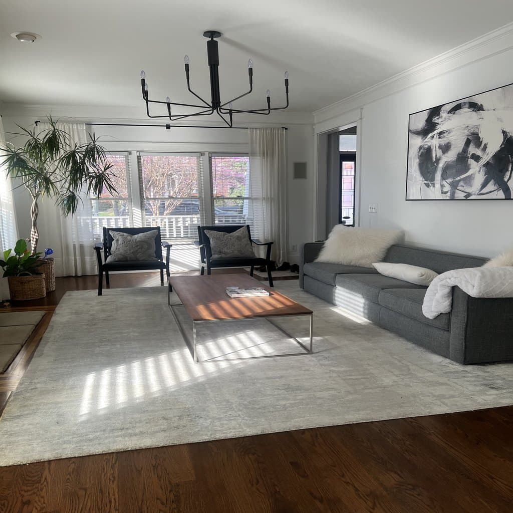 Before — the original living room photograph